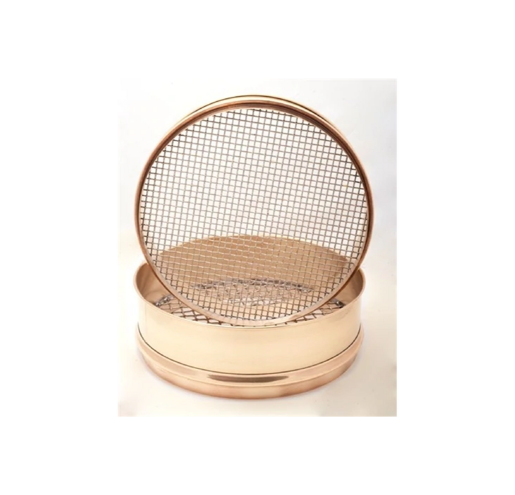 12" Diameter Brass Frame Sieves with Stainless Steel Mesh - Intermediate Height